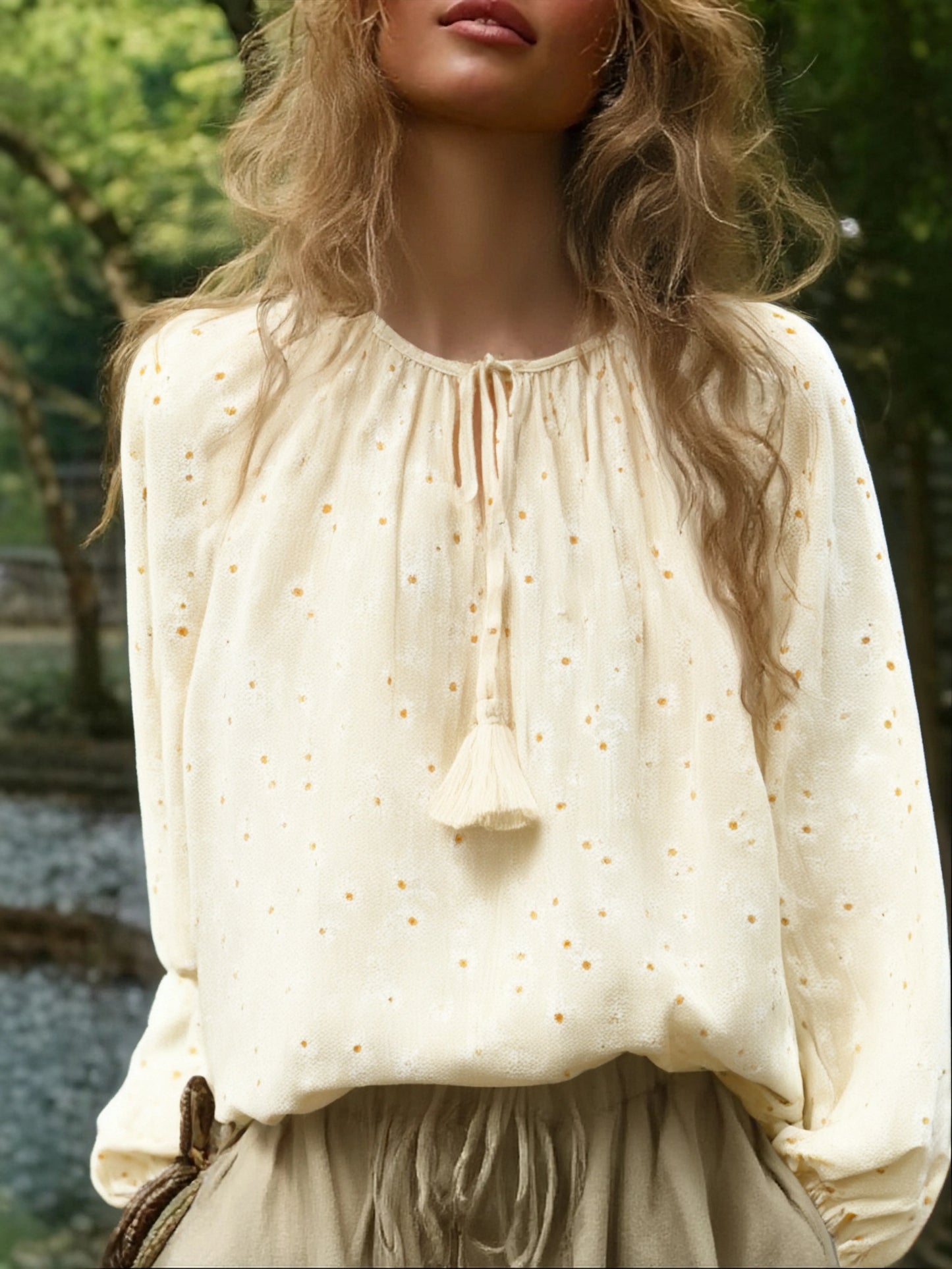 Retro Vintage Fashion Women daisy Floral Embroidery Linen Cotton Beach Bohemian Blouse Shirts Tops Long Sleeve Loose Boho Blusas