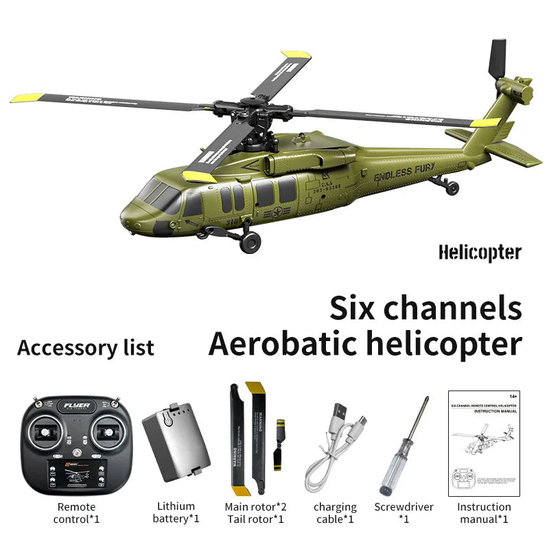 New Rc Plane 6ch Brushless Flying Aerobatic Helicopter Air Pressure High Optical Flow Positioning RTF Model Airplane Boy'S To