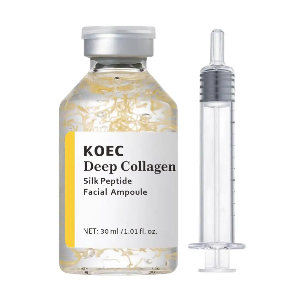 Korean Peptide Silk Collagen Face Serum Deep Intensive Revitalizing Essence Cream Peptide Firming Face Women Hydrating Care 30ml