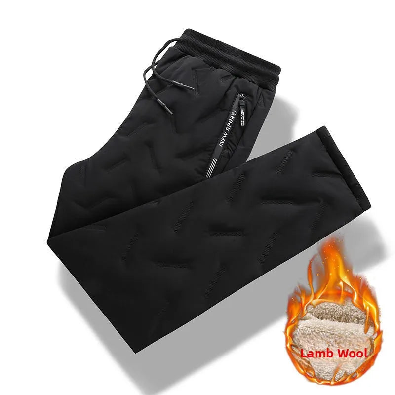 Lamb Velvet Fce Lined Thi Cotton Pants Men's Autumn Winter New Loose Large Size Northeast Cold Proof Warm Trousers
