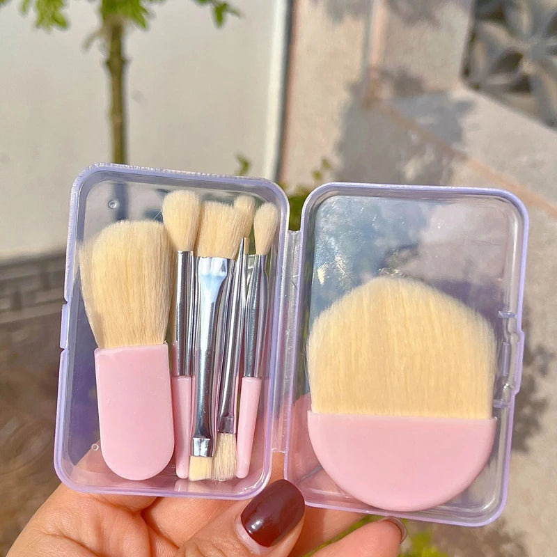 6pcs Mini Makeup Brush Set Powder Eyeshadow Foundation Blush Concealer Beauty Makeup Tools Brush Professional Supplies