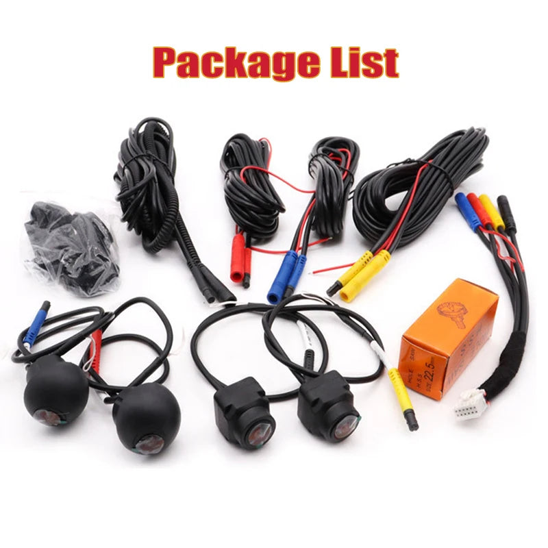 360° Panoramic Camera 3D AHD 1080P/720P Rear / Front / Left / Right 360 Bird View Camera for Car Android Radio Multimedia Player