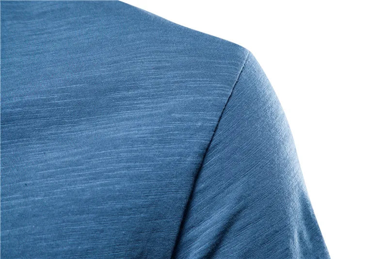 100% Cotton Men T-shirt V-neck Fashion Design Slim Fit Soild T-shirts Male Tops Tees Short Sleeve T Shirt O-neck for Men
