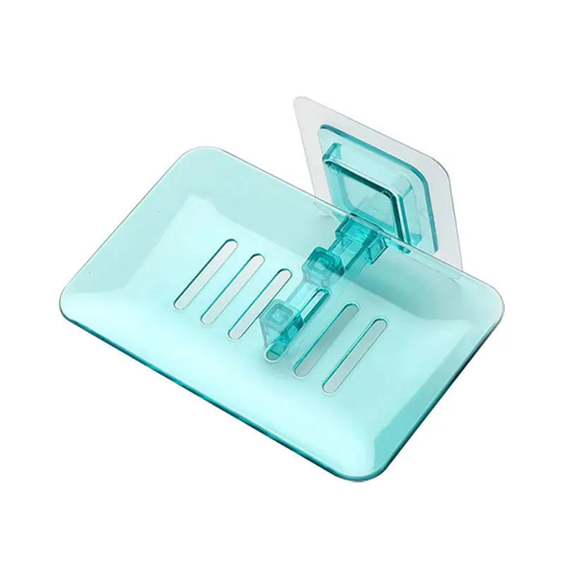 Soap Rack No Drilling Wall Mounted Double Layer Soap Holder Soap Sponge Dish Bathroom Accessories Soap Dishes Self Adhesive