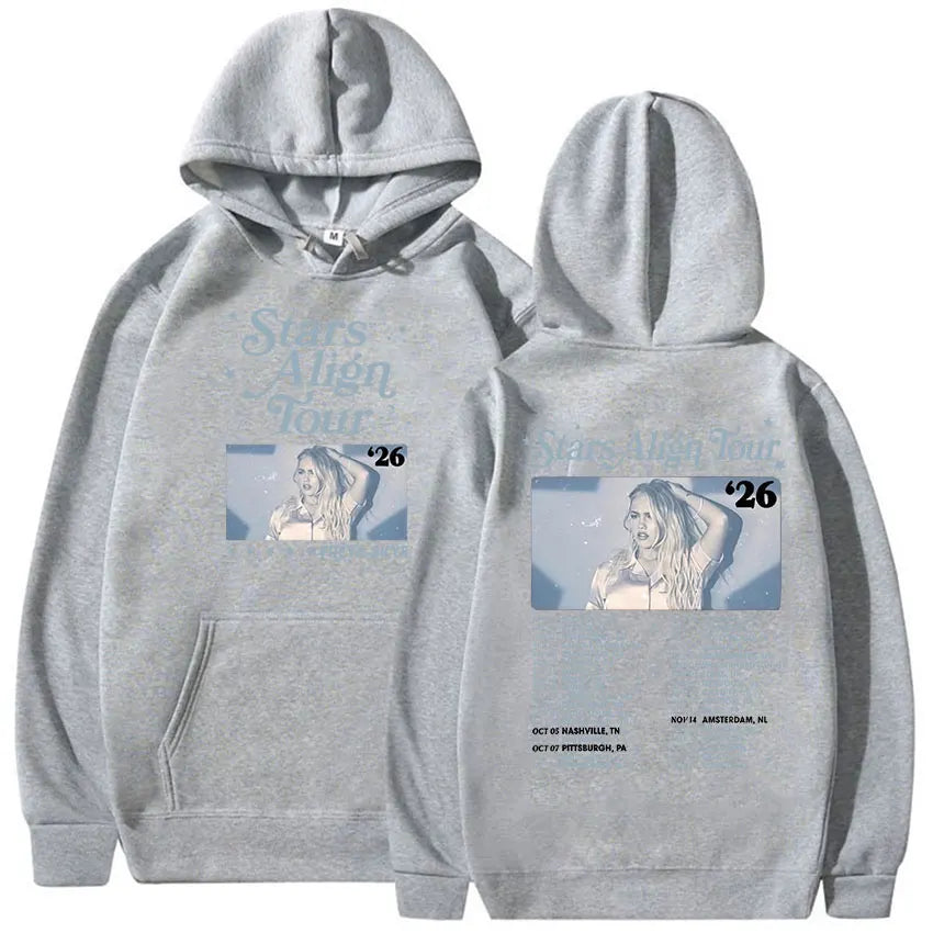 Freya Skye Stars Align Tour 2026 Print Hoodie Men Women Fashion Oversized Vintage Sweatshirt Fleece Clothing Long Sleeve Hoodies