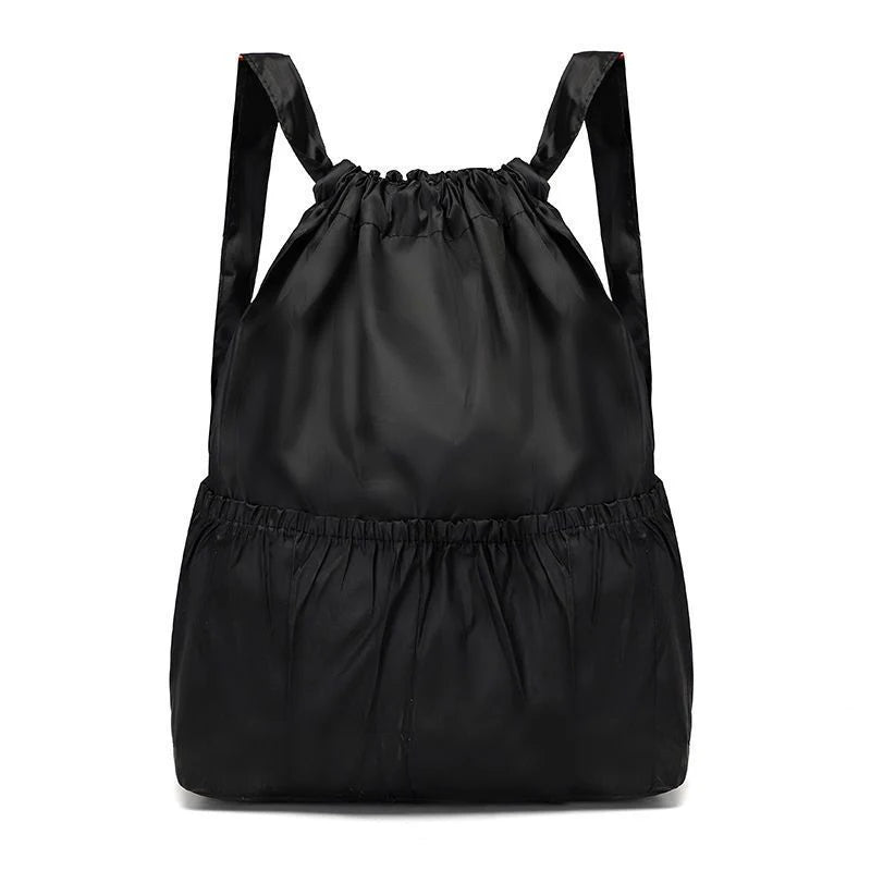 Women's Backpack Drawstring Large Capacity Lightweight Leisure Minimalist Portable Shopping Travel Bag Fitness Sports Bag