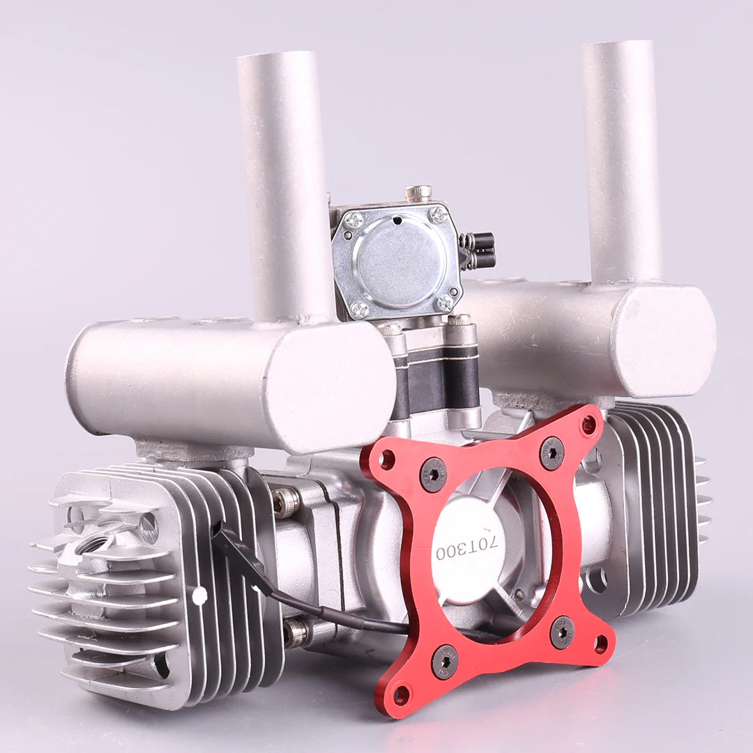 New RCGF 70cc Twin Cylinder Petrol/Gasoline Engine Dual Cylinder with Muffler/Igniton/Spark Plug for RC Model Airplane
