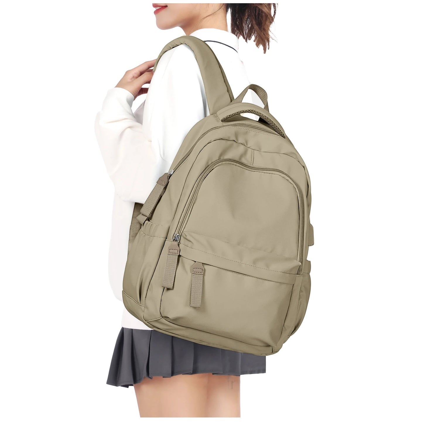 School Backpack, Casual Fashion Backpack, School Laptop Backpack, Large Capacity Zipper Simple Student School Bag For Girls Boys