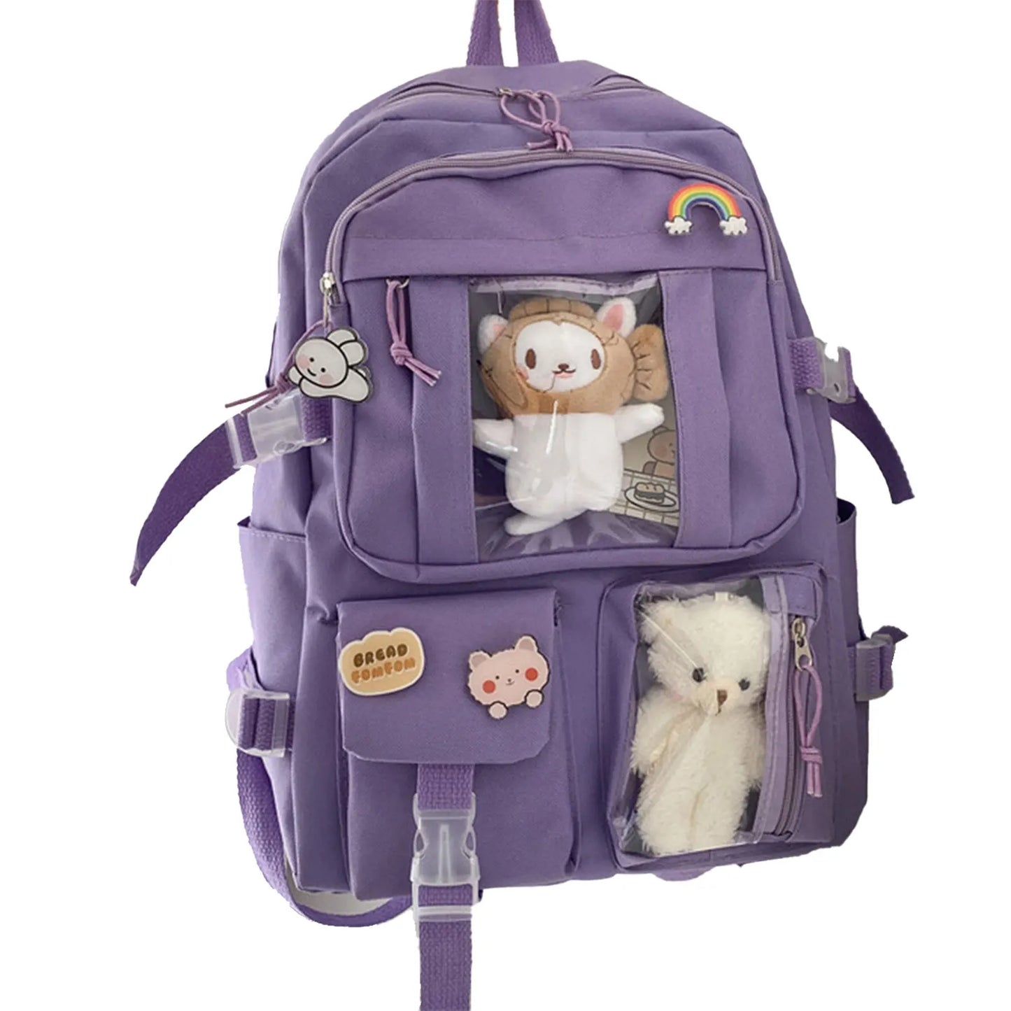Lightweight Backpack For Student Multipurpose Waterproof Travel Bag For Books Pencil Case Water Bottle