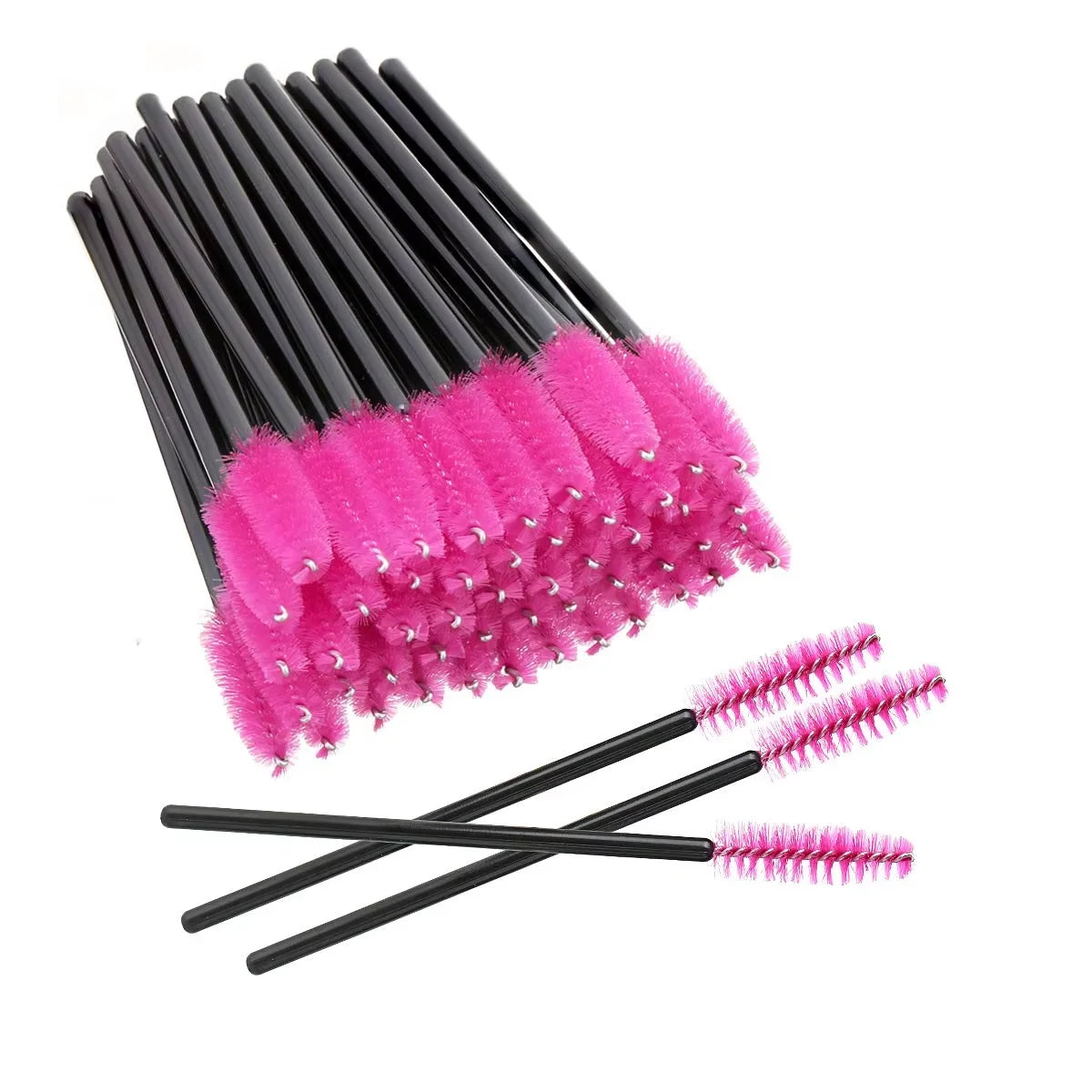 50pcs Disposable Makeup Tools Eyelash Brushes Eyelashes Extension Tools Eyebrow Brush Mascara Wands Applicator Spoolers