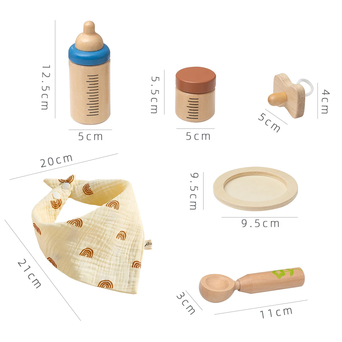 Baby Doll Feeding Set Early Learning Pretend Play Baby Doll Bottles Toy for Children Preschool Age
