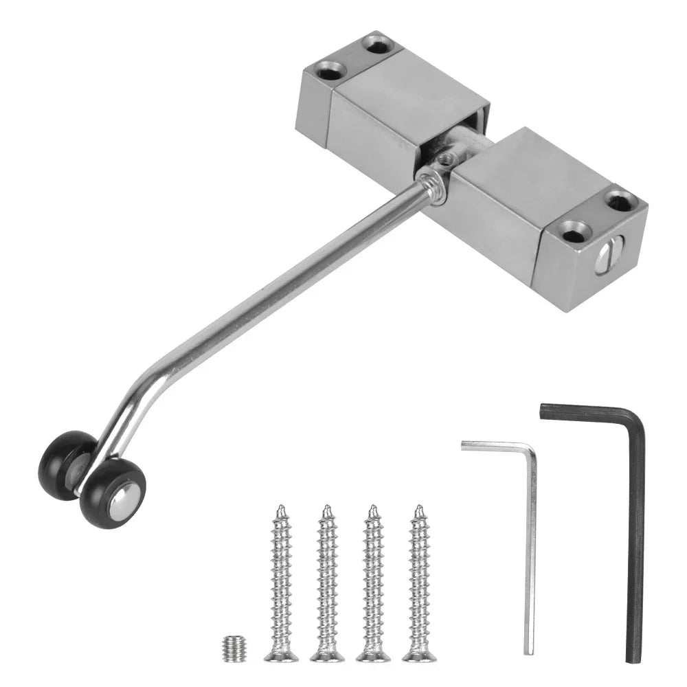Durable Furniture Door Hardware Automatic Spring Door Closer Adjustable Stainless Steel Door Closing Device Security Lock