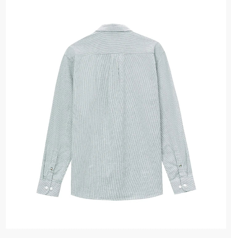 100% pure cotton heart A shirt men's solid color long sleeved high-quality brand AMI AMORING shirt men's spring casual shirt