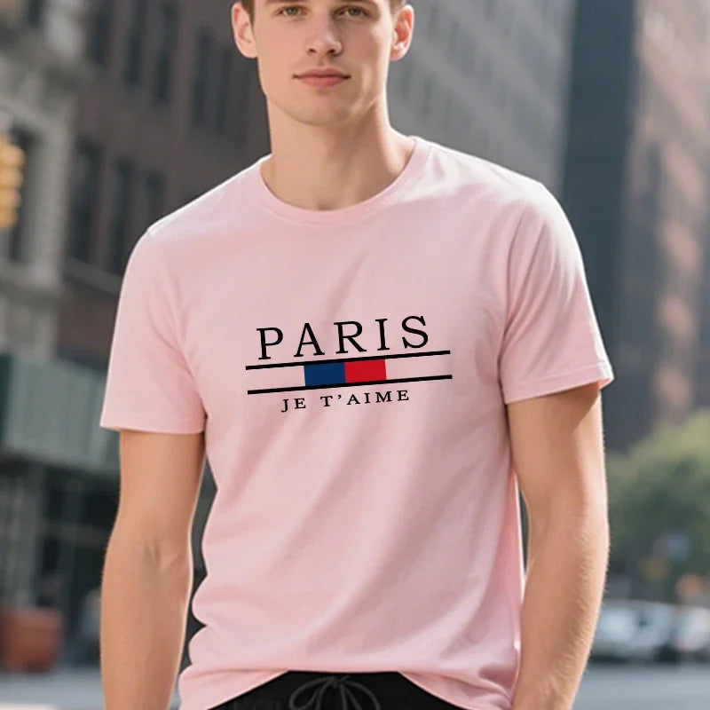 100% Cotton Mens T-shirt Daily Casual Jogging Short Sleeve Hot Sales Printing Tees Sport Simple Versatile Summer Comfort T-shirt