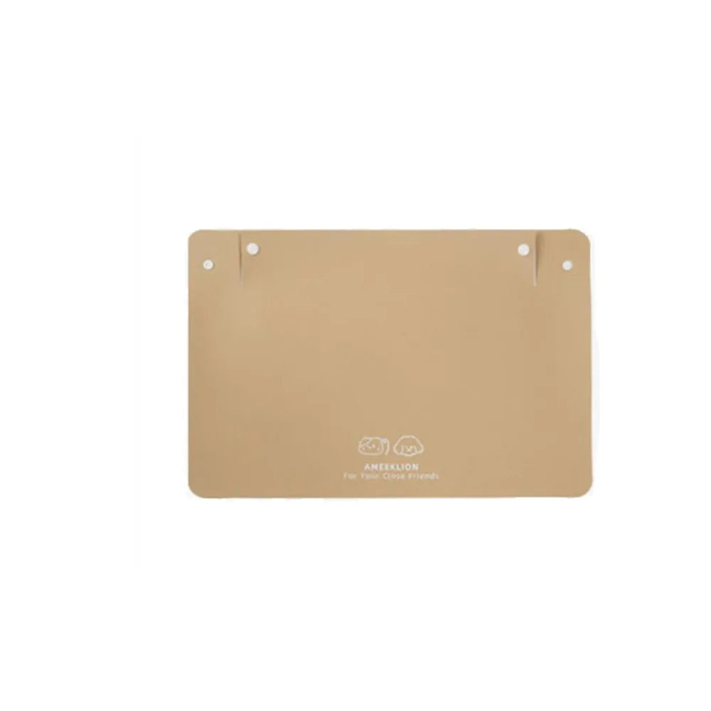 Easy To Clean PU Leather Pet Anti Spill Placemat Waterproof Anti Slip Cat Bowl Mat Oil Resistant Dog Food Pad Kitten