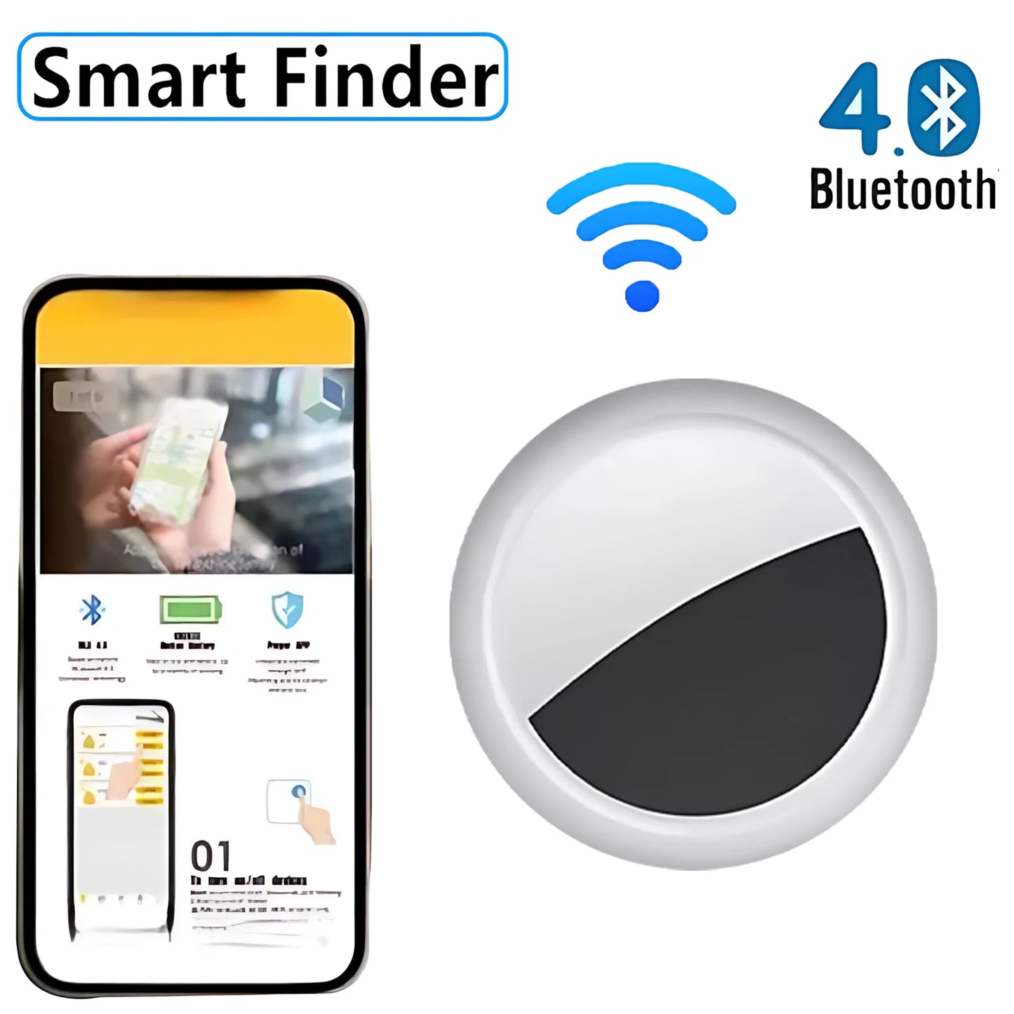 Smart Bluetooth GPS Anti - lose Tracker Sound locate msg reminder alarm For keys wallets kids pets APP tracking on iOS & Android