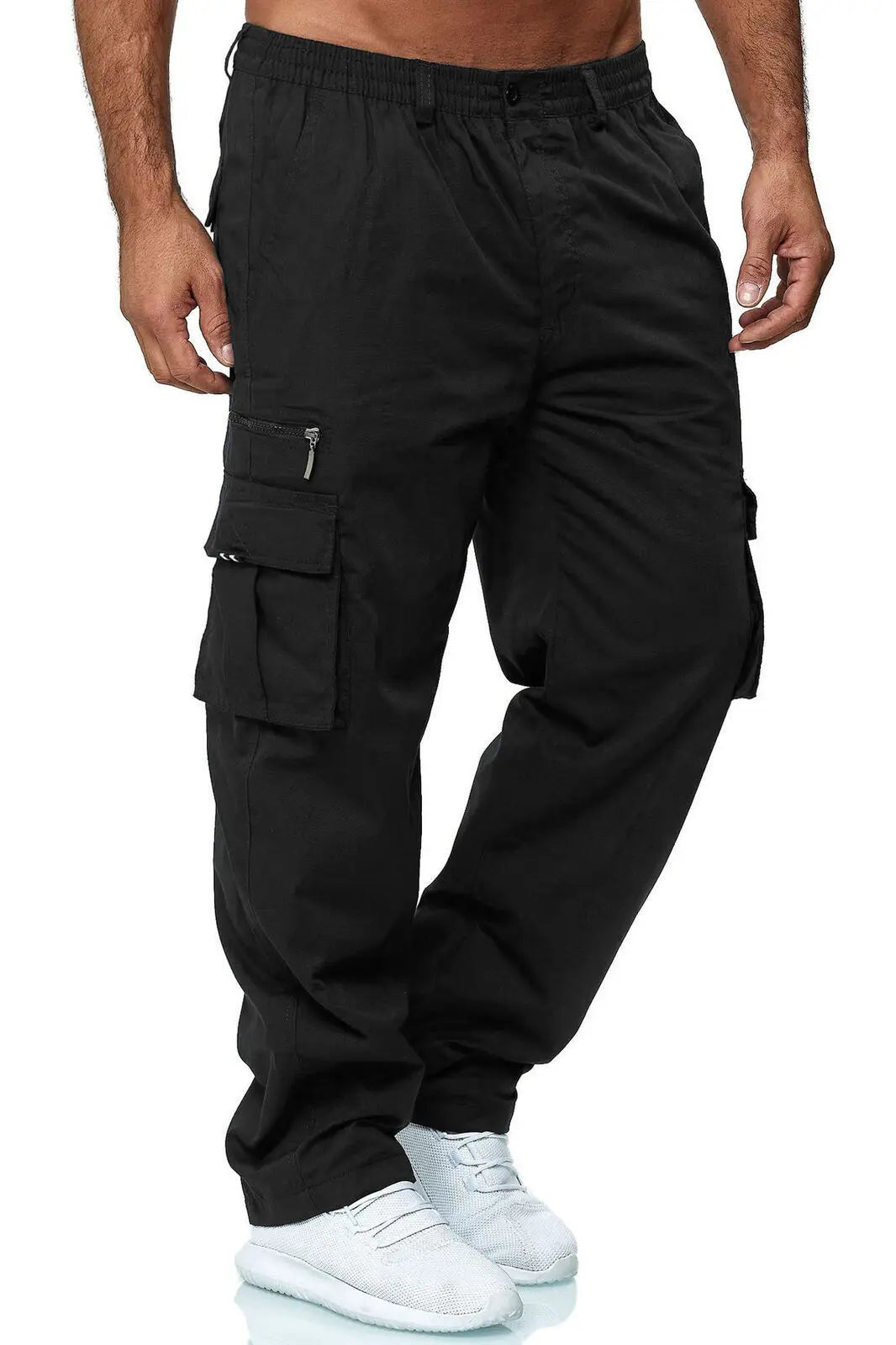 2024 Men's Cargo Pants Casual Multi Pockets Military Tactical Pants Male Outwear Loose Straight slacks Long Trousers Plus size