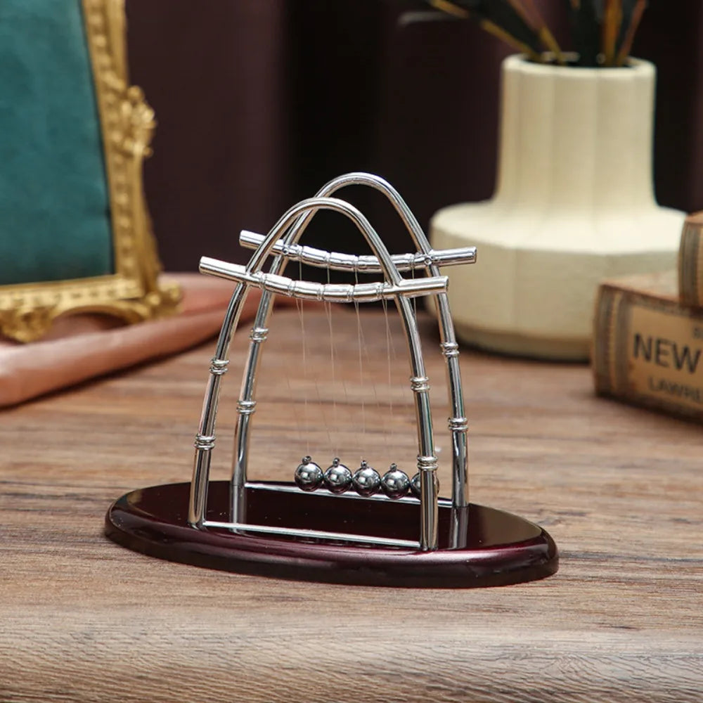 Physics Science Pendulum Cradle Decor Perpetual Motion Home Decoration Metal Pendulum Ball Fun Development Educational