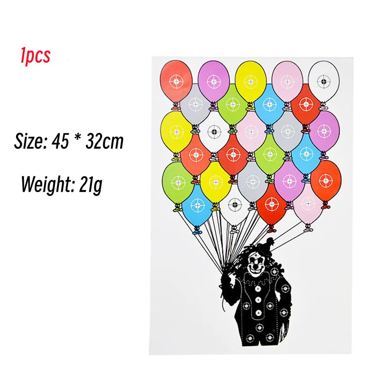 Archery Target Paper 45 * 32cm Fun Shooting Function Picture Training Accessories Splash Activity Paper Target
