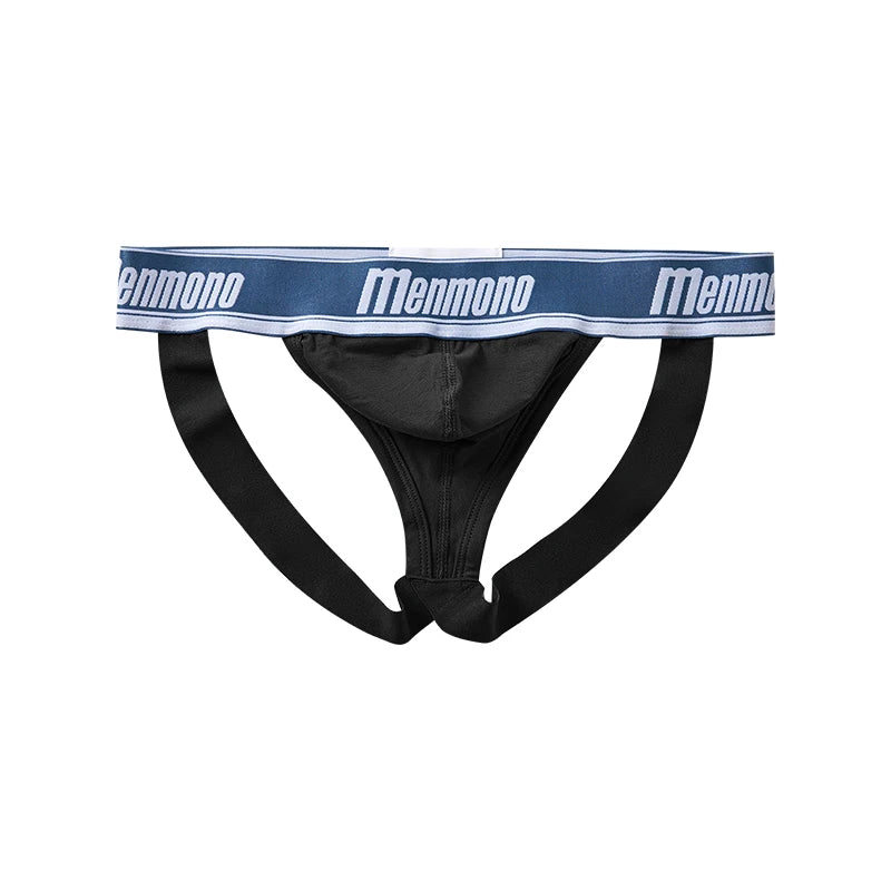 Men's thong pants cotton double buttocks low waist sexy bullet separation design comfortable simple white shorts