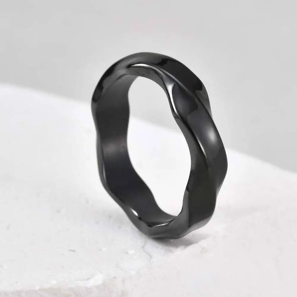 Vnox 2026 New Mobius Ring for Men Boys, Oxidized Twisted Stainless Steel Finger Band,Retro Endless Love Anniversary Gift for Him
