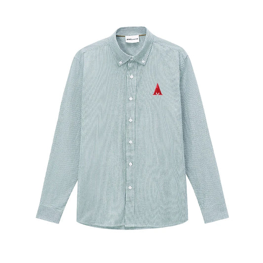 100% pure cotton heart A shirt men's solid color long sleeved high-quality brand AMI AMORING shirt men's spring casual shirt