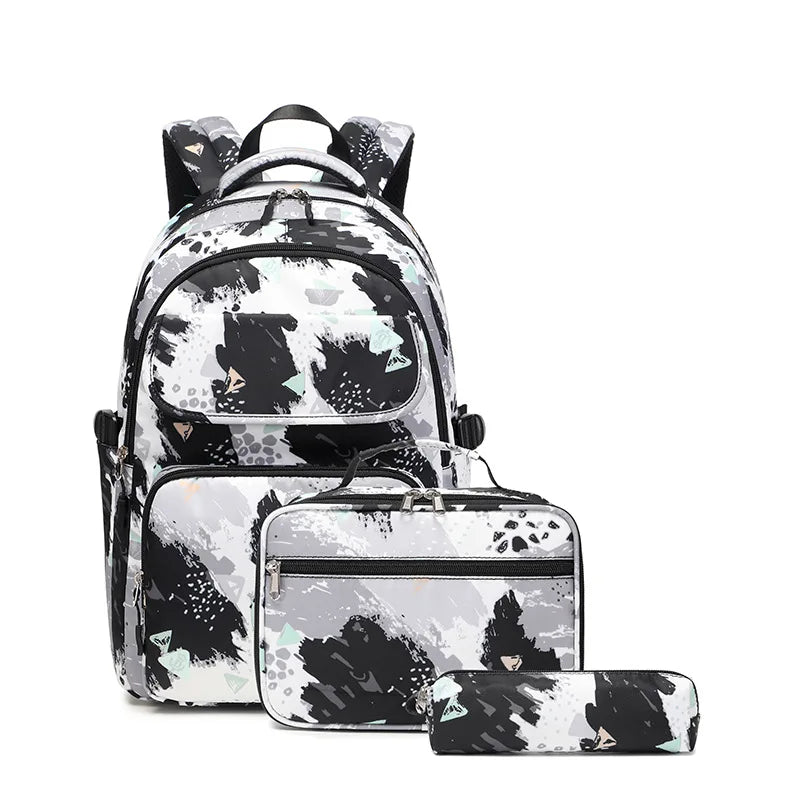School Bags for Girls Set Waterproof Girls' School Backpack Pencil Cases Lunchbox Aesthetic Class Bags Designer Luxury Back Pack