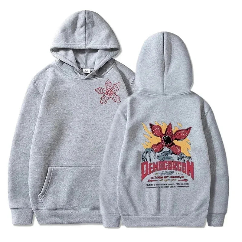 2024 Spring Men's Sportswear Printed Pattern Hooded Street Clothing Pullover Fashion Casual Sweatshirt Loose Street Hoodie