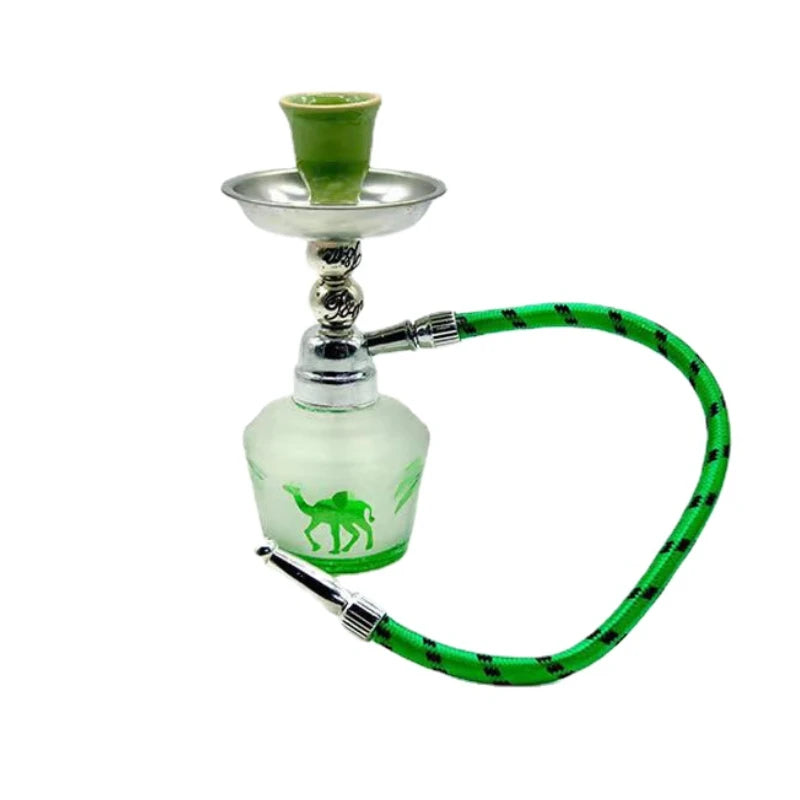 Mini Single Hose Shisha Pipe Hookah Kit Chichas Narguile Nargila Sisha Sheesha Water Pipe Bar Completo Glass Hookah Shisha Set