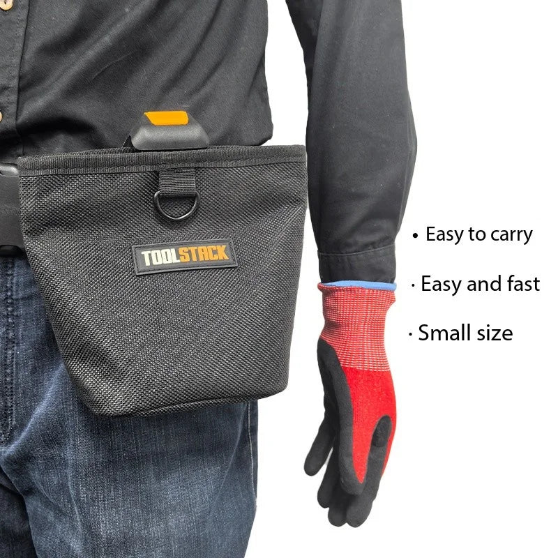 TOOLSTACK Nails Pouch High-Capacity Durable Waist Bag Nails & Screws Toolkit Waterproof Multifunctional Tools Package