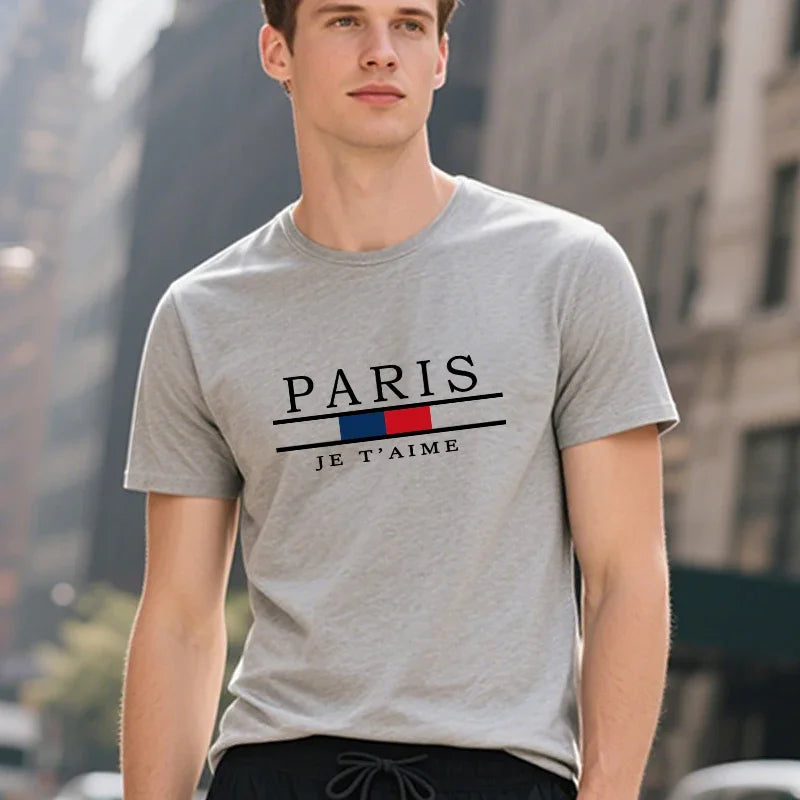 100% Cotton Mens T-shirt Daily Casual Jogging Short Sleeve Hot Sales Printing Tees Sport Simple Versatile Summer Comfort T-shirt