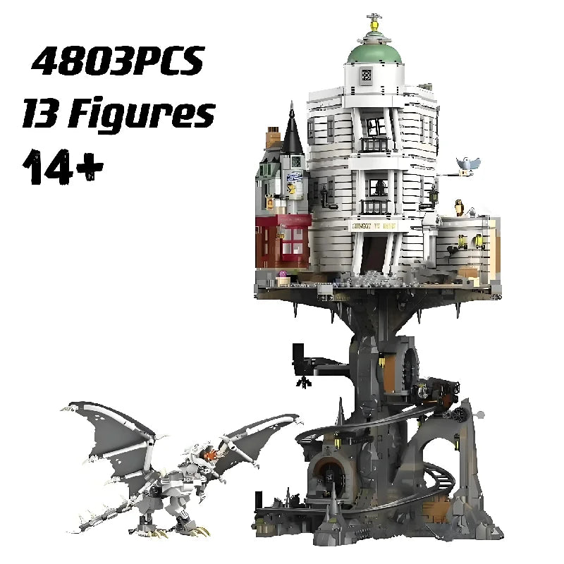 Christmas Promotion 4803pcs FIT 76417 Gringotted Wizarding Bank Collectible Building Block Model Bricks Toys Birthday Gifts