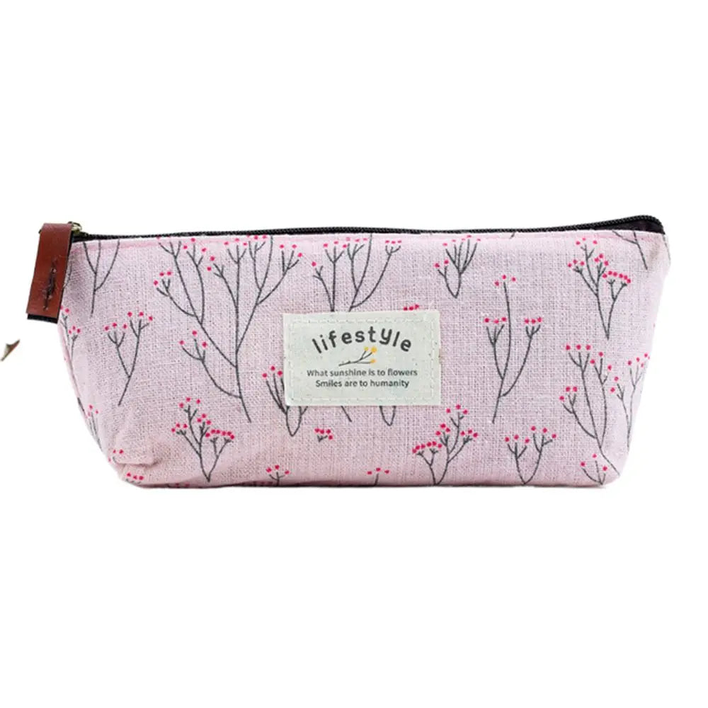 School Supplies Stationery Cosmetic Bag Fabric Makeup Bag for Girl Pen Bags Pencil Bag Pencil Case Zipper Pouch