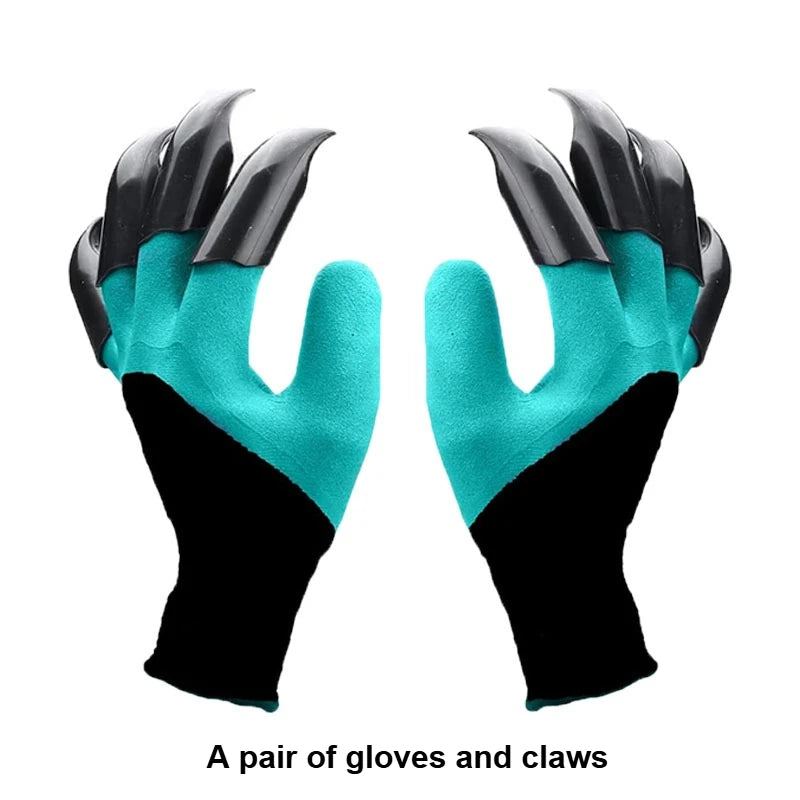 With Claws Gardening Gloves Stab Resistant Waterproof Wear-resistant Grass Pulling Soil Digging Security Protection Garden Glove