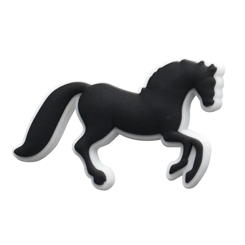 Horse Racing Shoe Charms for Crocs Accessories Clogs Pins Women Badges Girls Jeans Kids Decorations Buckle Shoes Accessories