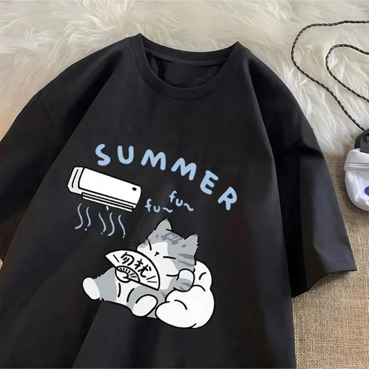 The Latest Men's Pure Cotton T-shirt for 2025, Comfortable, Breathable, High-quality for Cats, Beach Travel, Parties, Instagram