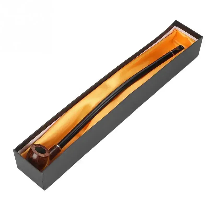 New Personality Wodden Smoking Pipes 41cm Lengthened Resin Loop Long Handle Pipe Dry Tobacco Accessories with Gift Box
