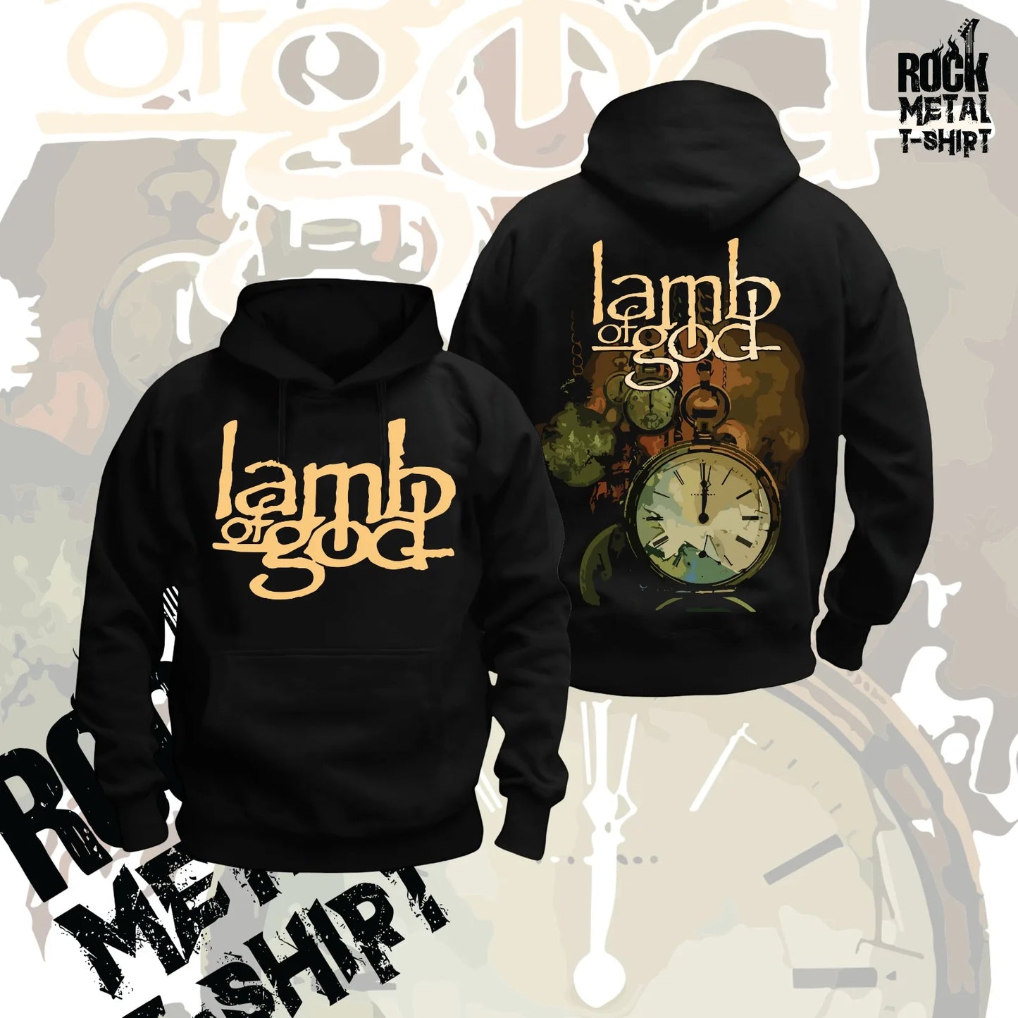 Mental Band Lamb of God Heavy Album Covers Graphic Print Hoodies Men Women Street Sweatshirts Loose Casual Oversized Pullovers