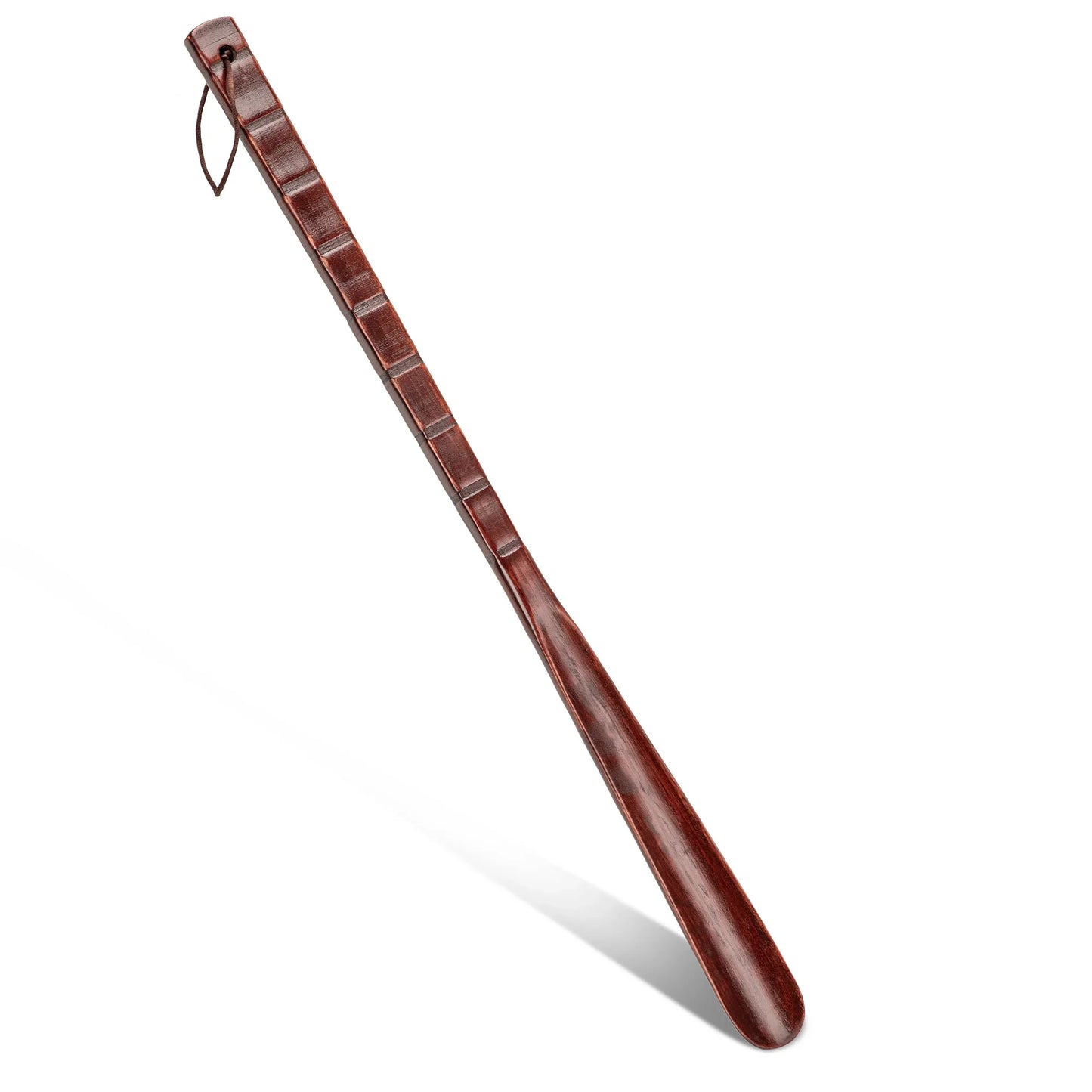 55cm Long Wooden Shoe Horn, Smooth Burr-Free Shoe Horn with Lanyard, High-Quality Wood Shoe Helper for Men Women Seniors,Durable