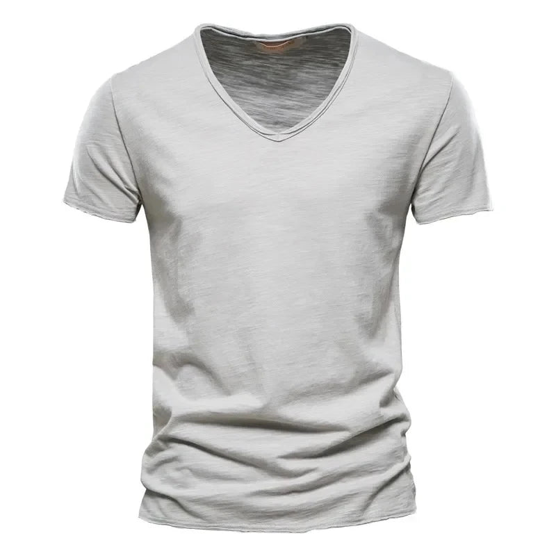 100% Cotton Men T-shirt Casual Soft Fitness Summer Thin T-shirts Men's Home Clothes O-Neck Short Sleeve Soild T Shirt for Men