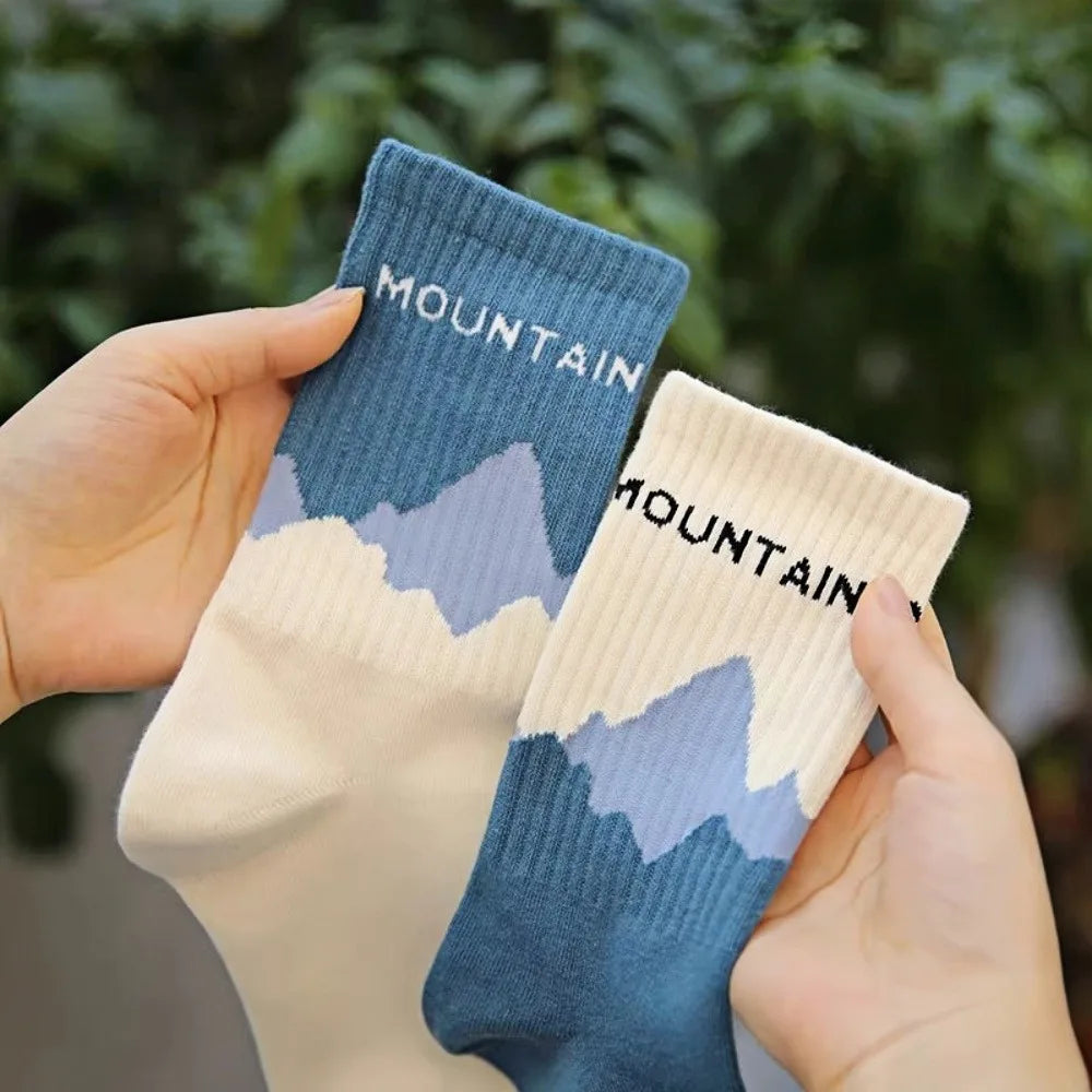 1/4 Pairs Men's and women's casual socks, asymmetrical niche mid length socks,  Japanese socks, couple sports socks