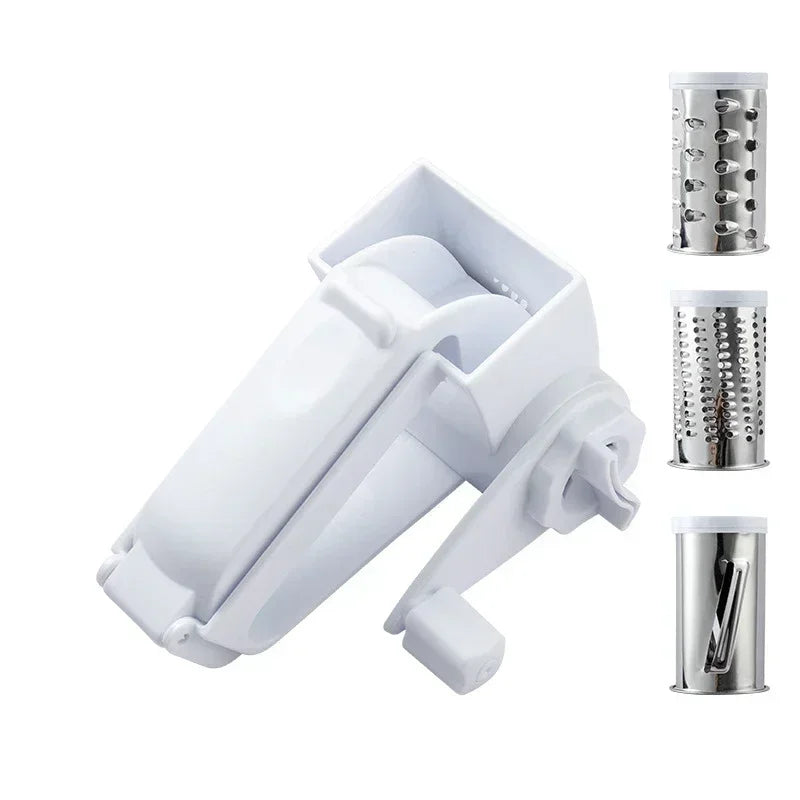 1 and 3 In 1 Kitchen Supplies Plastic Hand cranked rotating cheese planer creative cheese grater Multi functional cheese grater