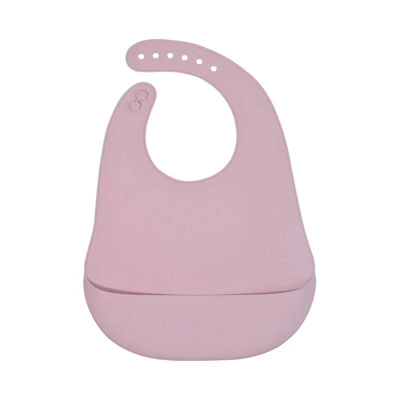 Baby Silicone Bib, Waterproof and Adjustable, Food-Grade Soft Silicone, Prevents Dirt and Drool during Feeding