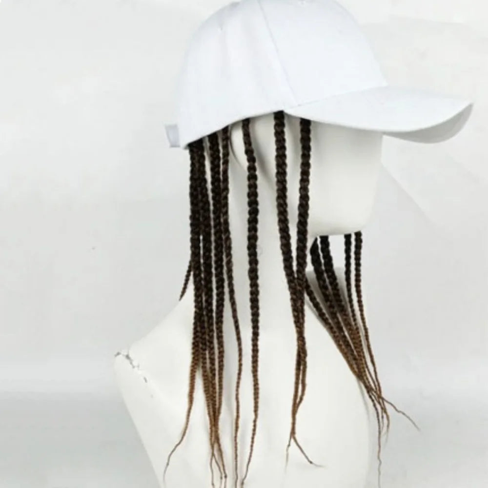 Baseball Cap Wig Hip Hop Hat Peaked Cap Daily Wear Wig Hair Dreadlocks Cap 35cm Synthetic Wig Braid Sun Visor Hats Lady Men