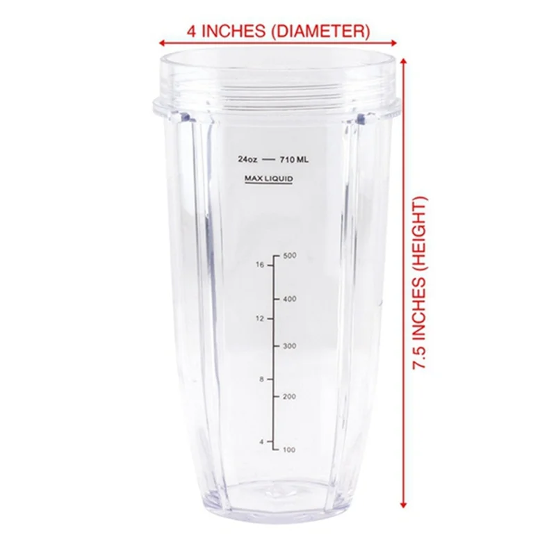 【Must-Haves】For Ninja Blender Replacement Parts, 24Oz Cup 7 Fins Extractor Blade, For Nutri Ninja Auto IQ BN801 SS101 BL480-30 B