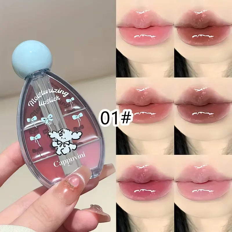 6 Colors Mirror Lip Glaze,Hydrating Plumping,Long-Lasting Wear,Easy to Apply & Full Pigmentation,Jelly Glass Lips,Gift for Women