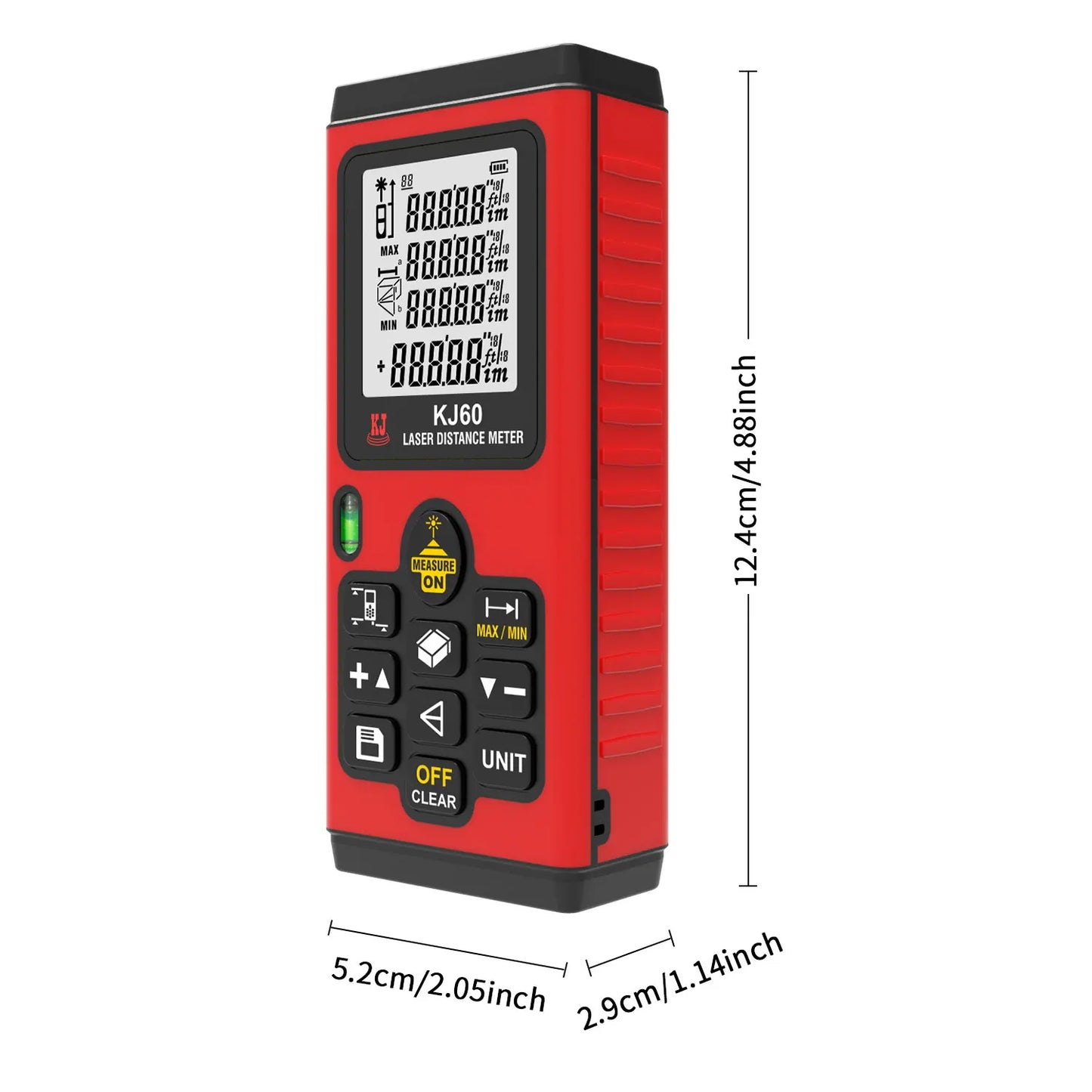 Digital Laser Distance Meter with 10 Group Memory, Continuous Measurement, Delay Start Function