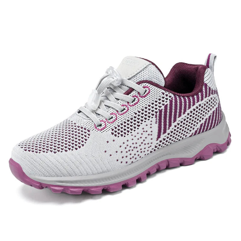 2025 Women Sneakers Fashion Platform Lace Up Casual Sports Shoes Comfortable Running Ladies Vulcanized Shoes Female Footwear