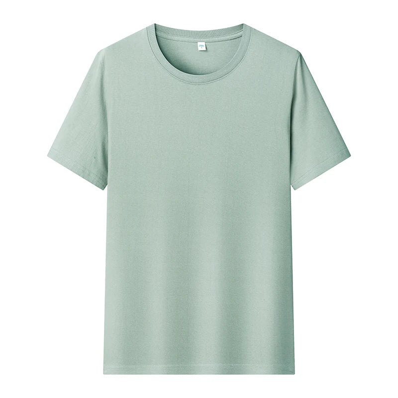 100% Cotton T Shirts Men Women Short Sleeve Solid Male Female Tshirts Tees O-Neck Tee Shirt