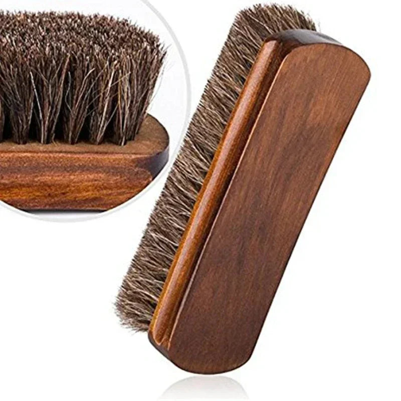 Scraping Tool, Horse Hair Bristles, 1Pc, Horsehair Shoe Brush, Shine Brushes for Boots, Shoes & Other Leather Care Brush